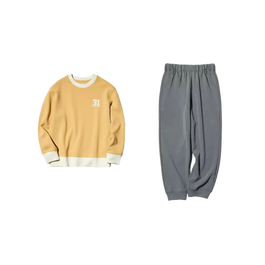 UNIQLO Kids Casual Sportswear Crew Neck Moderate Stretch