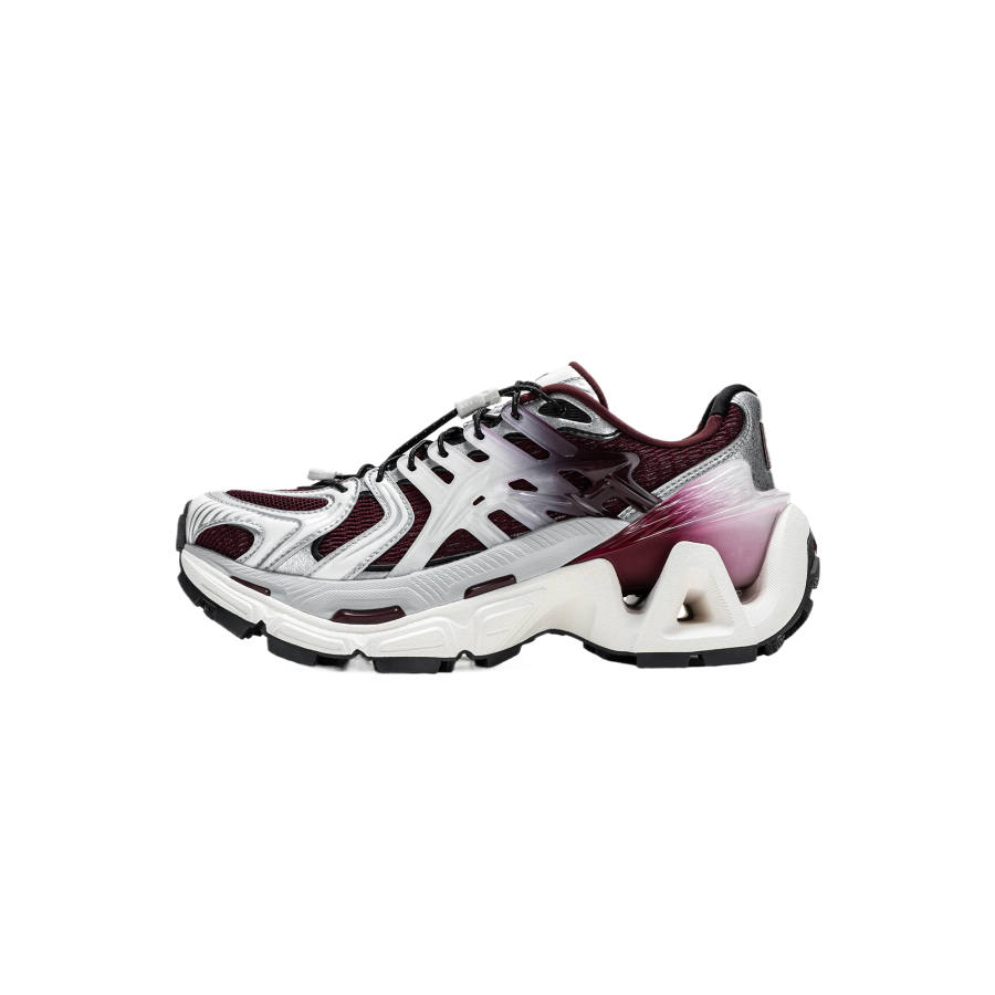 Li-Ning Li Ning Casual Shoes Women's Low Top Burgundy Red/Silver/Ivory