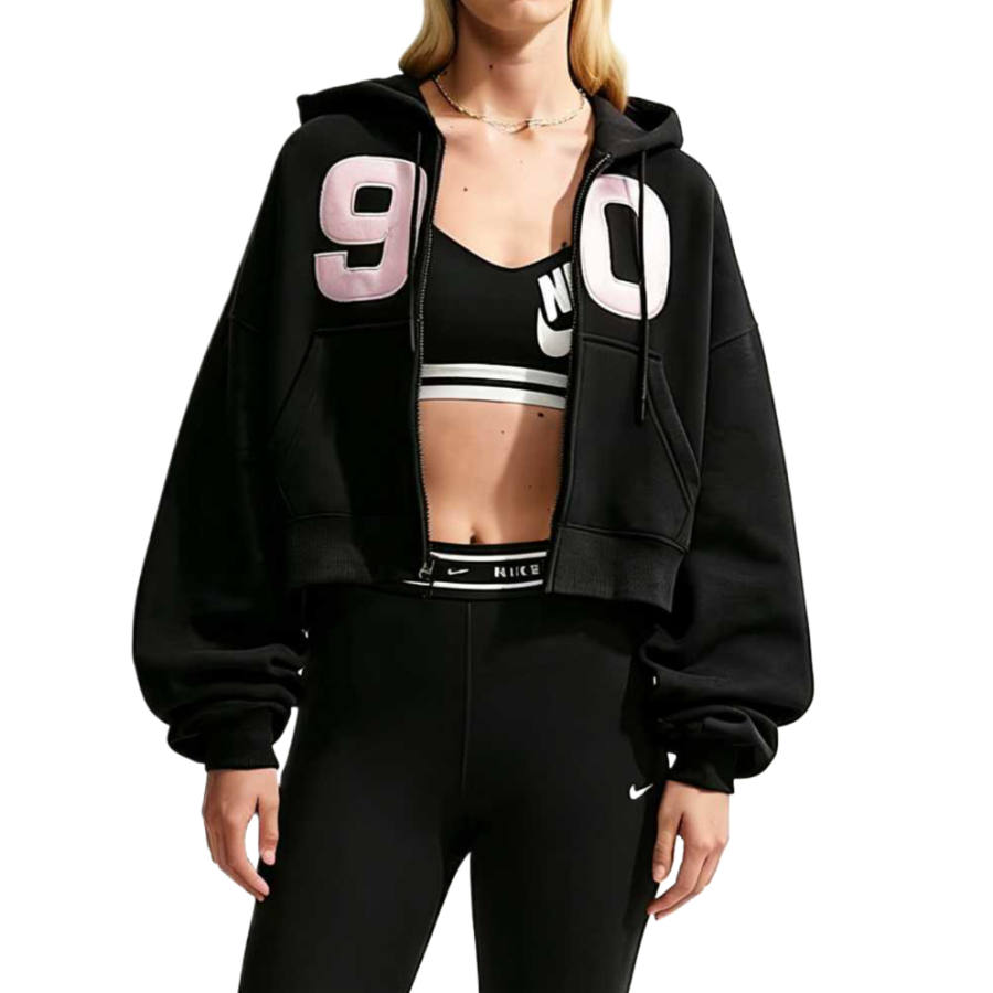 Nike Nike Sweatshirts Women's Black Hooded Non Detachable Moderate