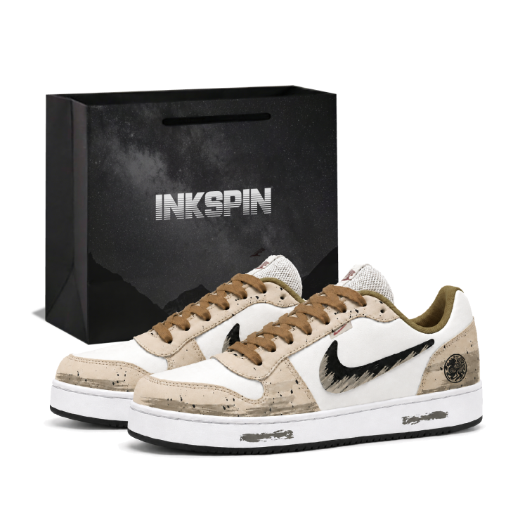 Nike Nike EBERNON Skateboard Shoes Men's Low Top Brown/Beige