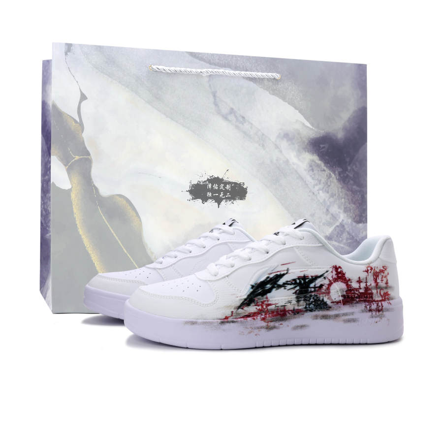 Li-Ning Li Ning Floating Boat Skateboard Shoes Unisex Low Top Black/White/Red