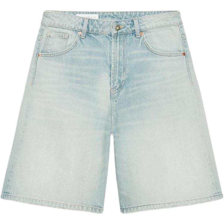 ZARA Trf Denim Shorts Women's Light Blue Moderate