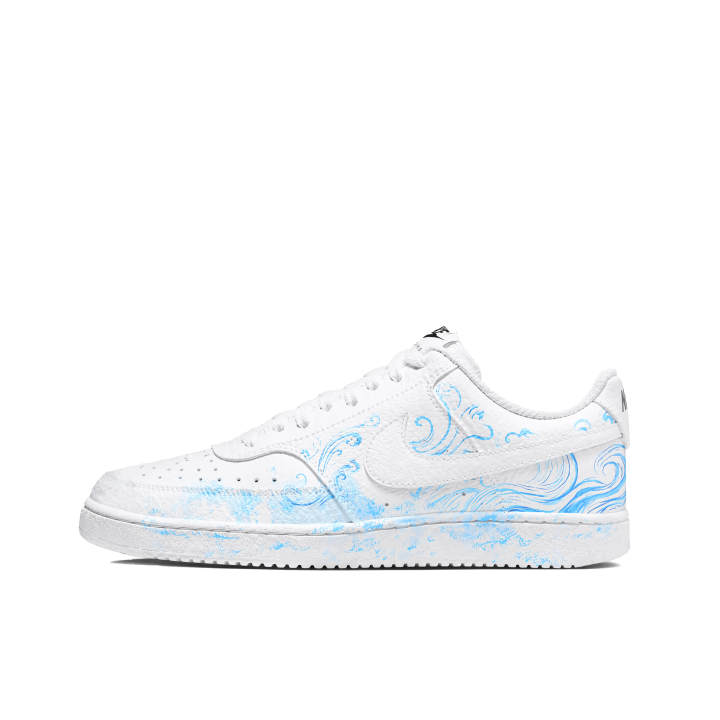 Nike Nike Court Vision 1 Skateboard Shoes Men's Low Top White Blue Colorway