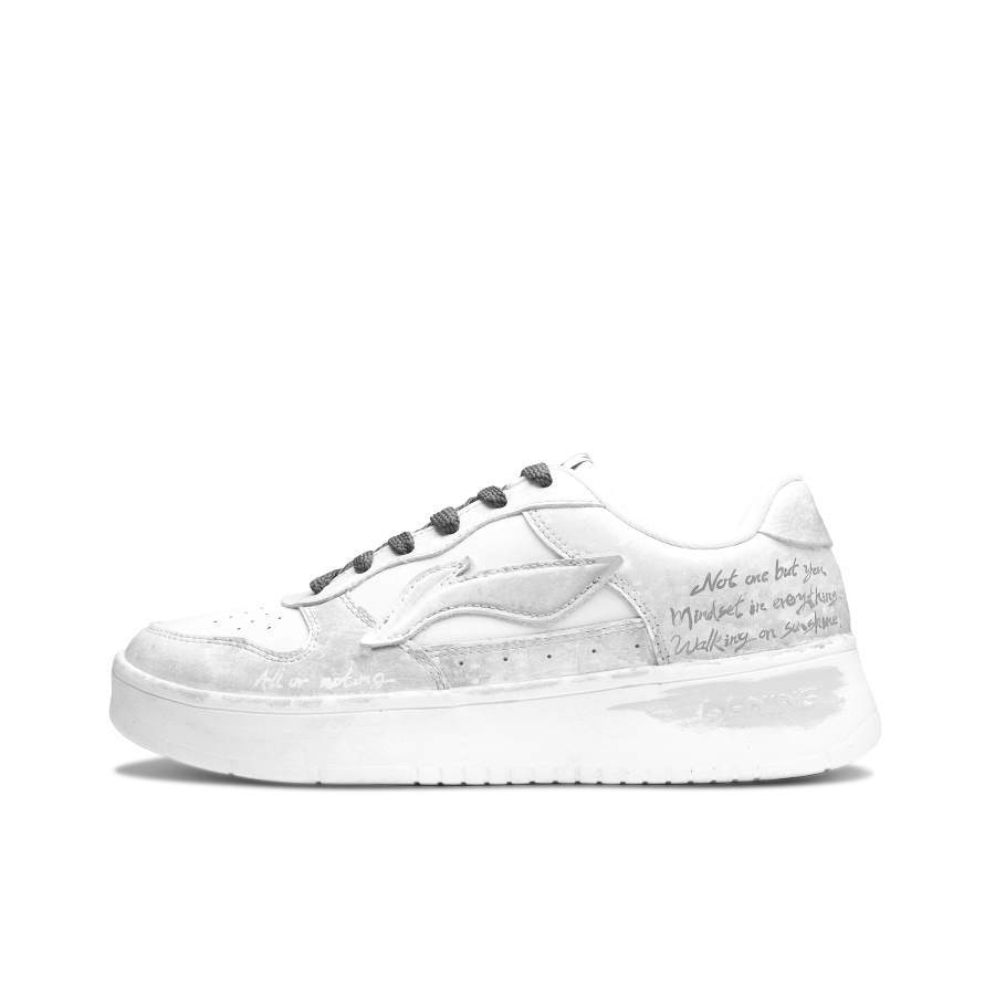 Li-Ning Li Ning Floating Boat Skateboard Shoes Men's Low Top White Gray Gradient Blended Colorway