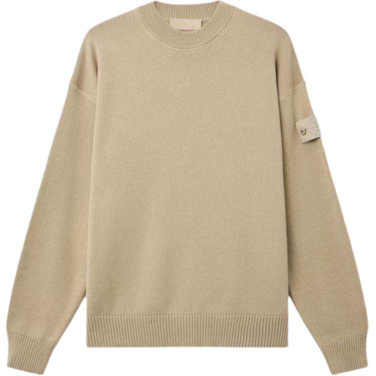 STONE ISLAND Ghost Knitwear Men's Light Umber Crew Neck Moderate