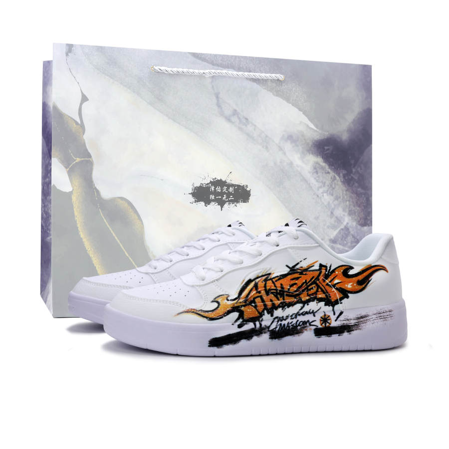 Li-Ning Li Ning Floating Boat Skateboard Shoes Unisex Low Top Black/White/Orange