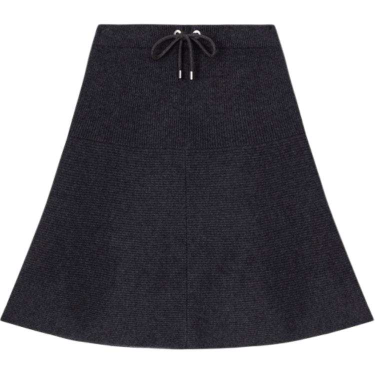 Brunello Cucinelli Casual Long Skirts Women's Black Moderate Midi Skirt A Line Skirt