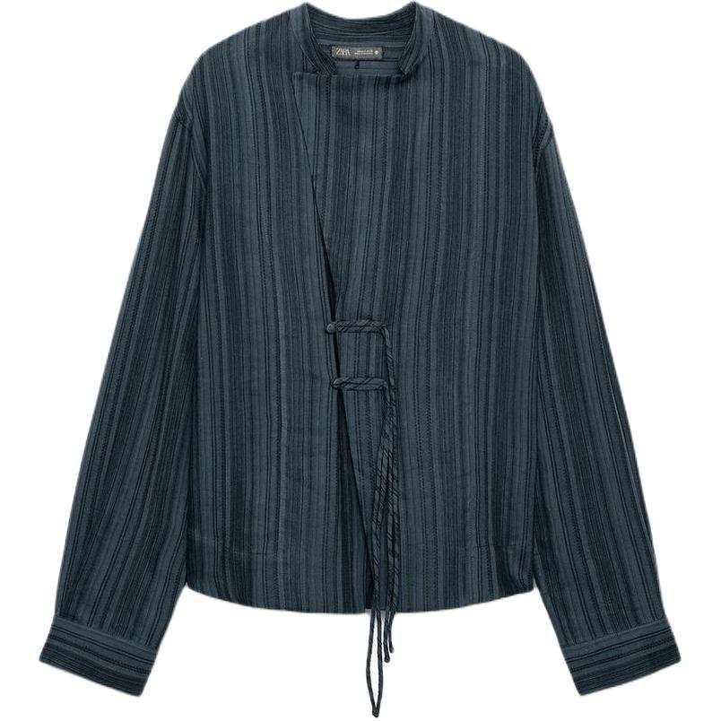 ZARA ZW Shirts Women's Indigo V Neck