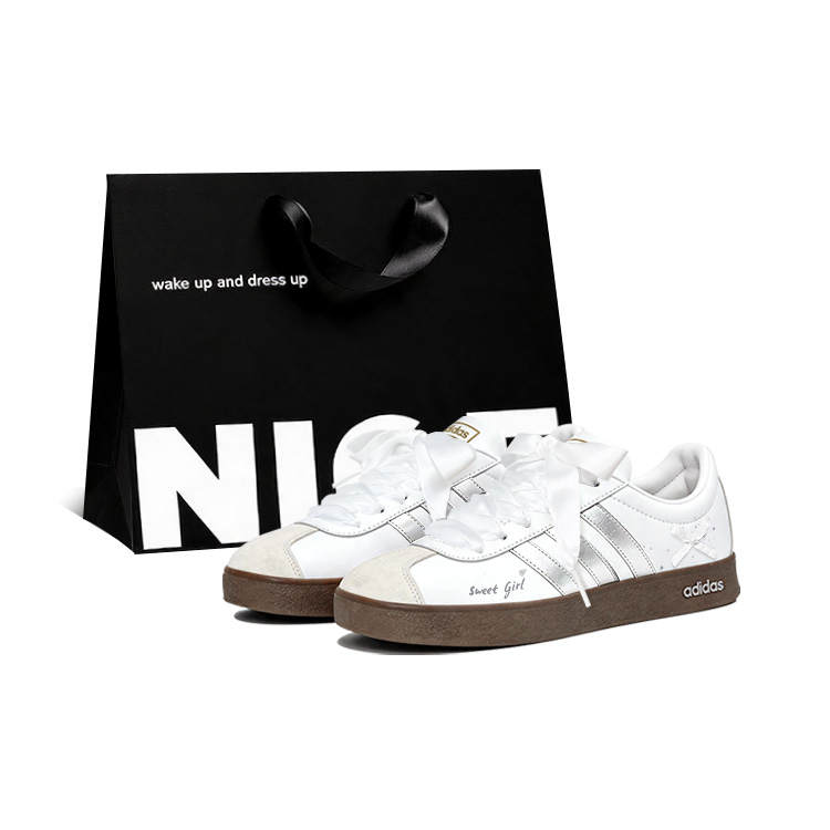 Adidas Adidas Vl Court Classic German Army Trainers Women's Low Top White