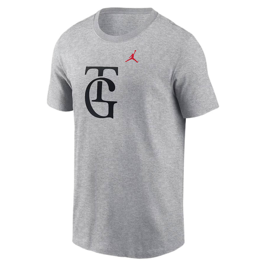 Jordan Jordan T Shirts Men's Dark Gray Heather Flower Crew Neck
