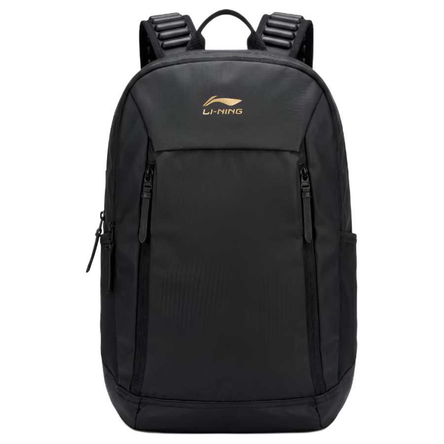 Li-Ning Li Ning Sports Life Collection Zip Closure Polyester Backpack Unisex Black