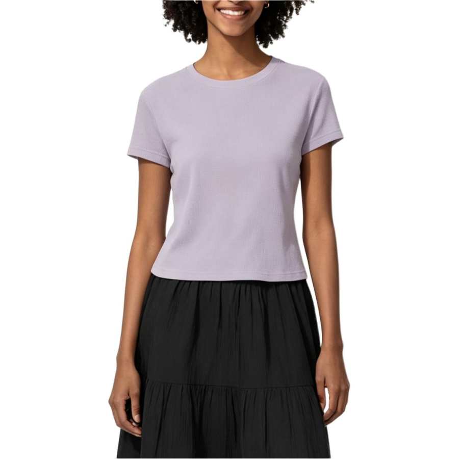 UNIQLO T Shirts Women's Purple Crew Neck