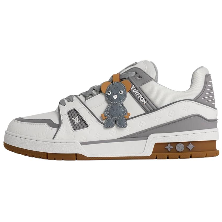 LOUIS VUITTON Trainer Skateboard Shoes Unisex Low Top Gray