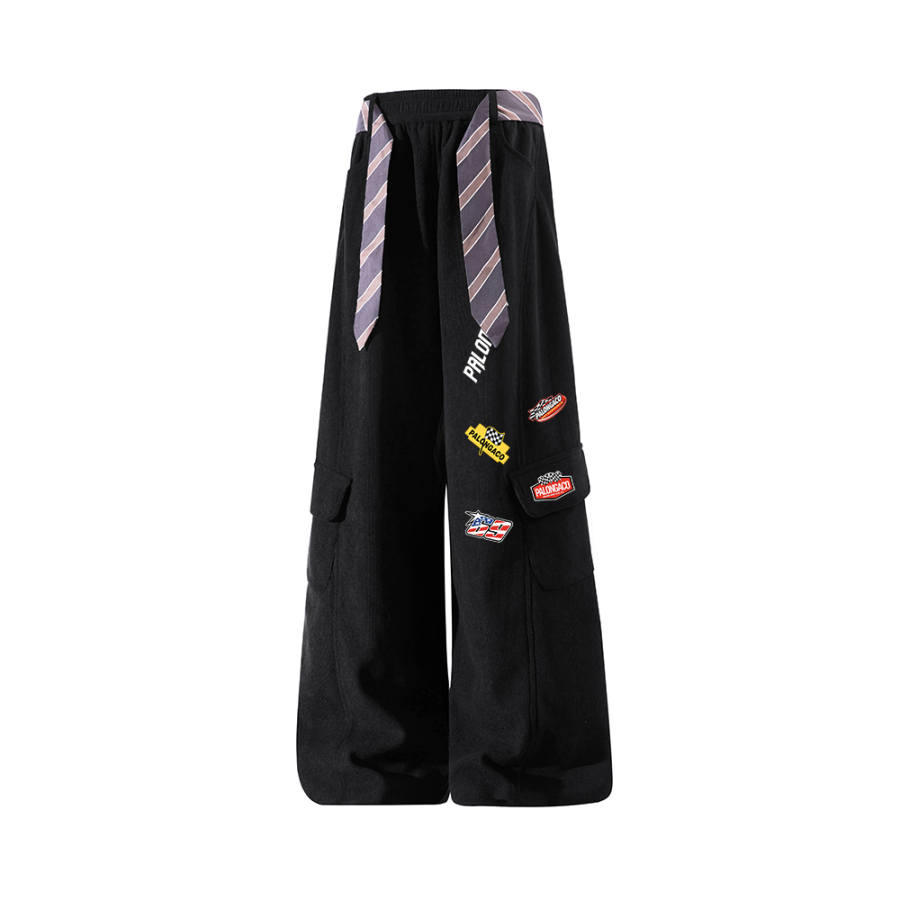 PAL ONGACO Casual Pants Unisex Moderate Wide Leg Pants