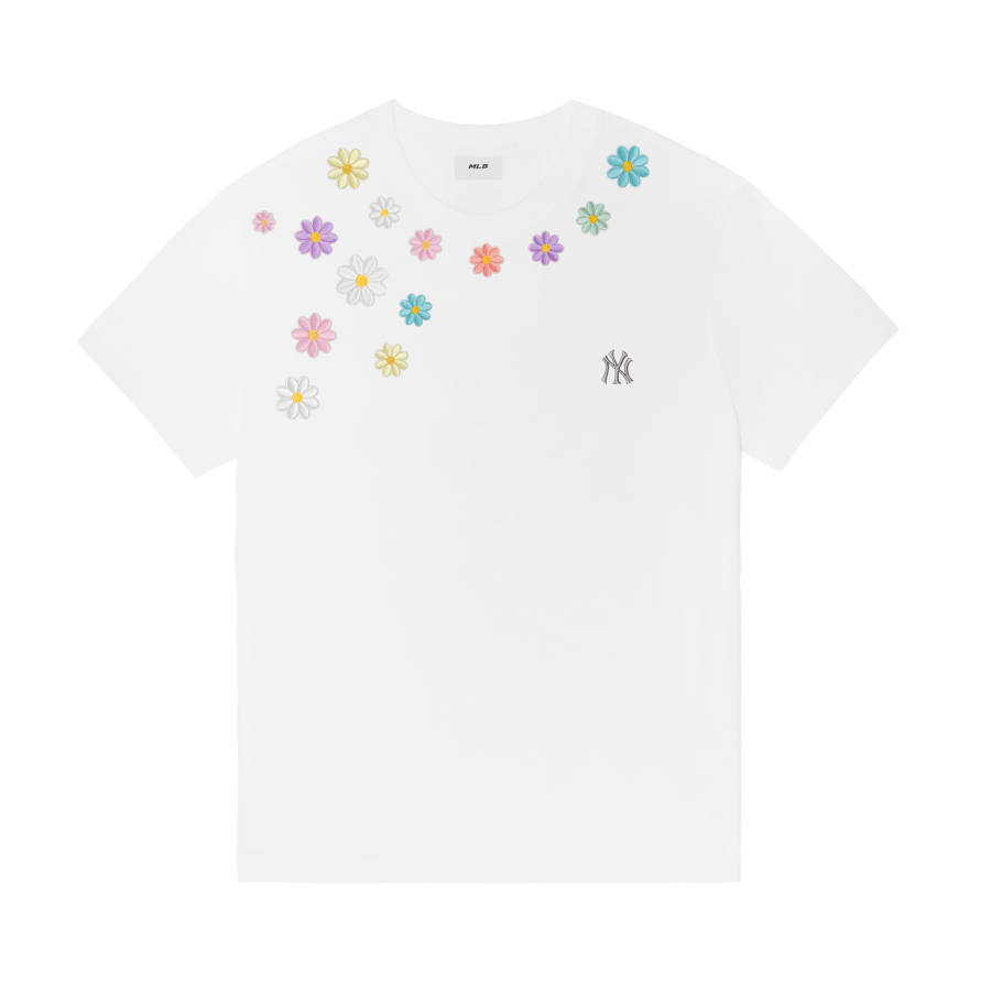MLB T Shirts Unisex New York Yankees/Ecru Crew Neck Moderate Straight Fit