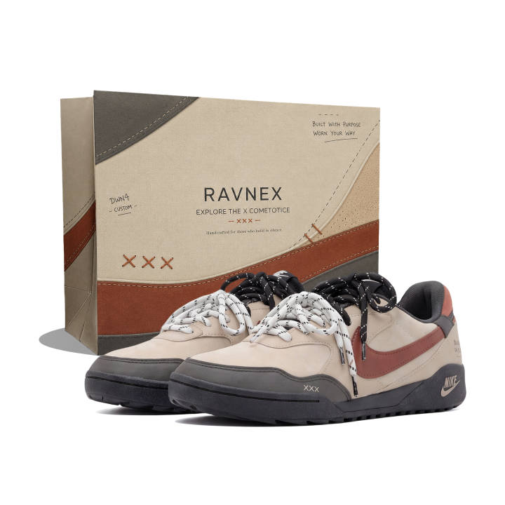 Nike Nike Terra Manta Skateboard Shoes Unisex Low Top Beige & Brown & Black Color Block Patchwork