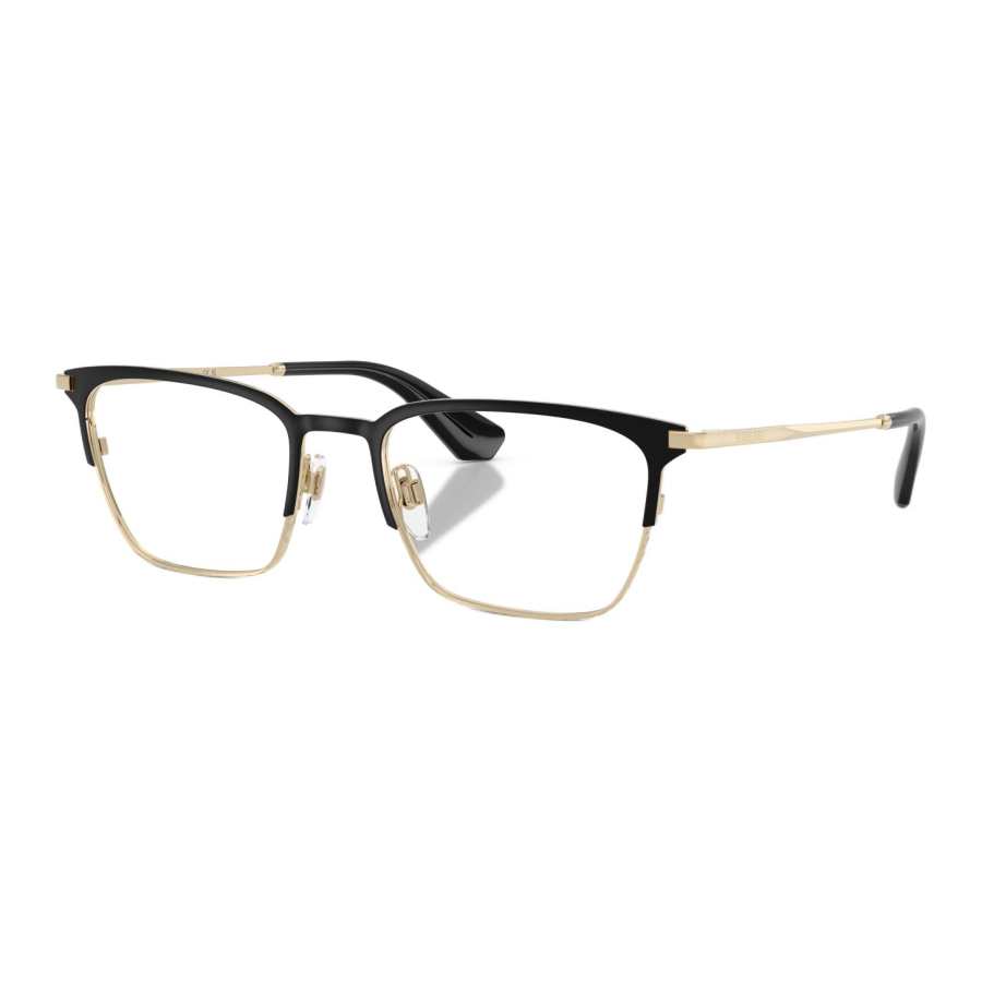 Burberry Metal Square Prescription Glasses Men's Black Gold