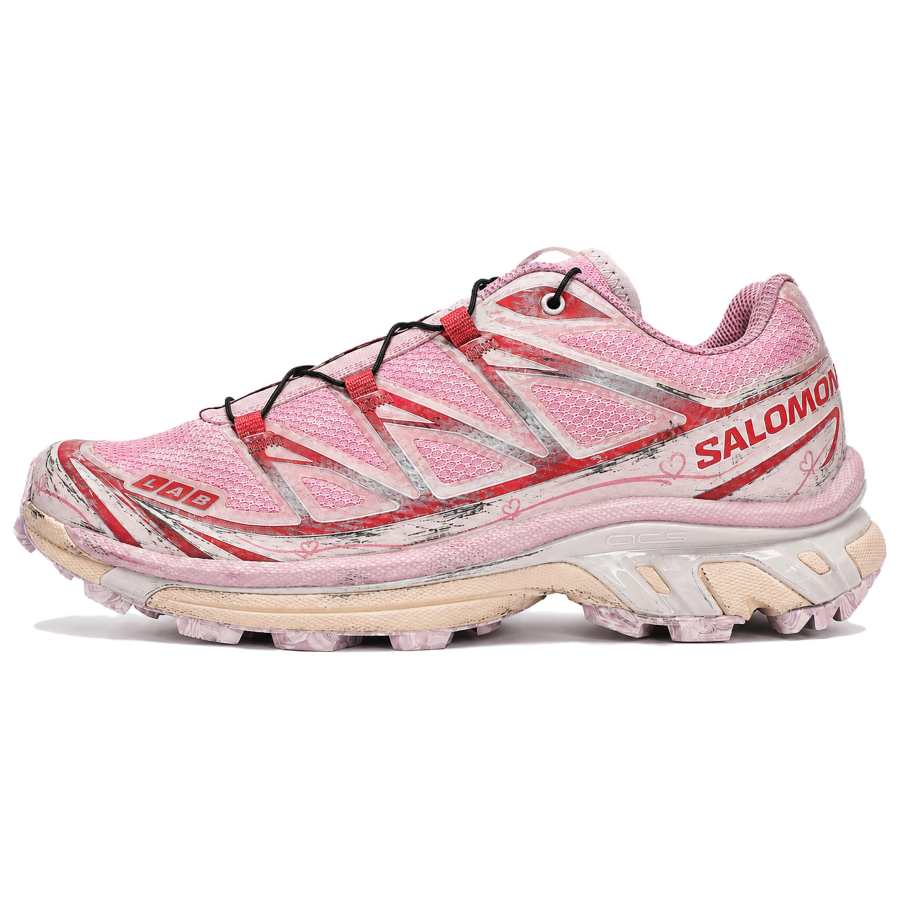 SALOMON XT 6 Running Shoes Unisex Low Top Red/Pink