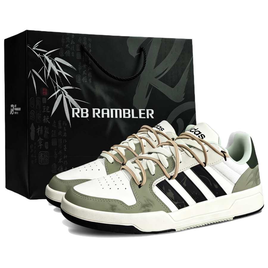 Adidas Neo Entrap Skateboard Shoes Unisex Low Top White Gray Green