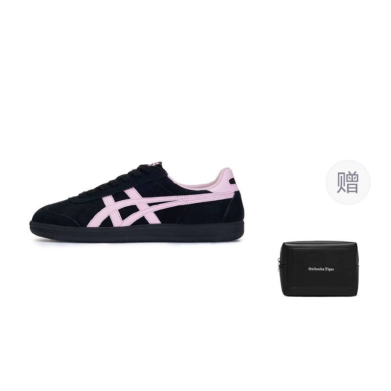 Onitsuka Tiger Tokuten Synthetic Leather, Split Cow Leather Low top Skateboard Shoes Unisex Black