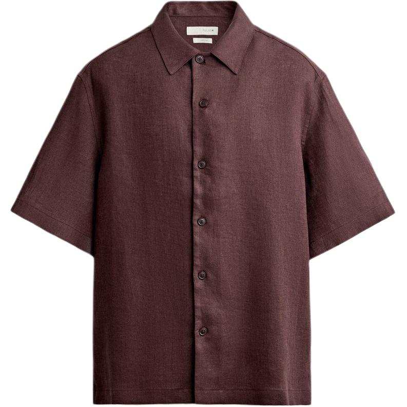 ZARA Shirts Men's Dark Red Color Lapel Moderate Other