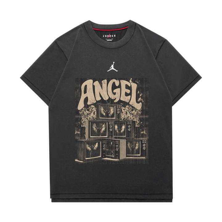 Jordan Jordan DIR FIT T Shirts Unisex Dark Gray Crew Neck Moderate