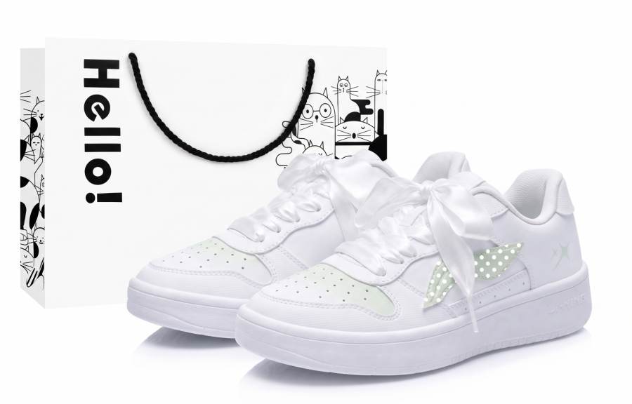 Li-Ning Li Ning Skateboard Shoes Women's Low Top White Green
