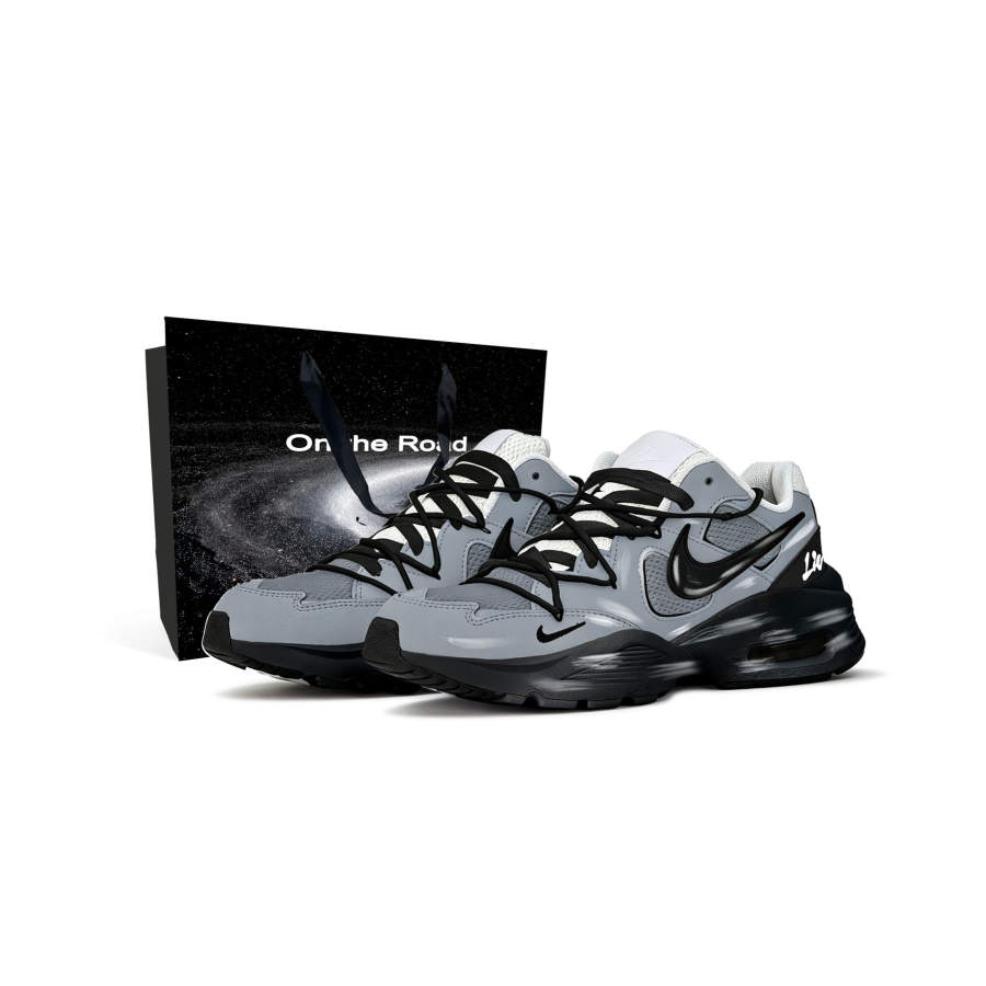 Nike Nike Air Max Fusion Running Shoes Unisex Low Top Gray, Black