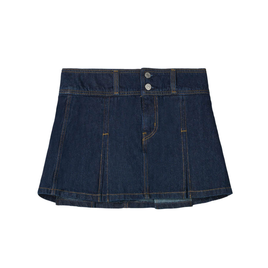 Levis Denim Short Skirts Women's Dark Blue Moderate Short Skirt A Line Skirt