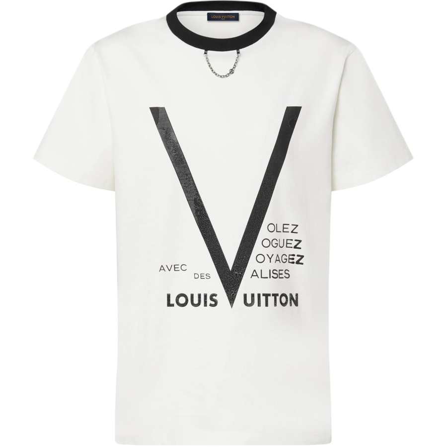 LOUIS VUITTON T Shirts Women's White Crew Neck Moderate Straight Fit