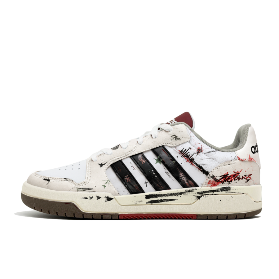 Adidas Neo Entrap Skateboard Shoes Unisex Low Top Black Red