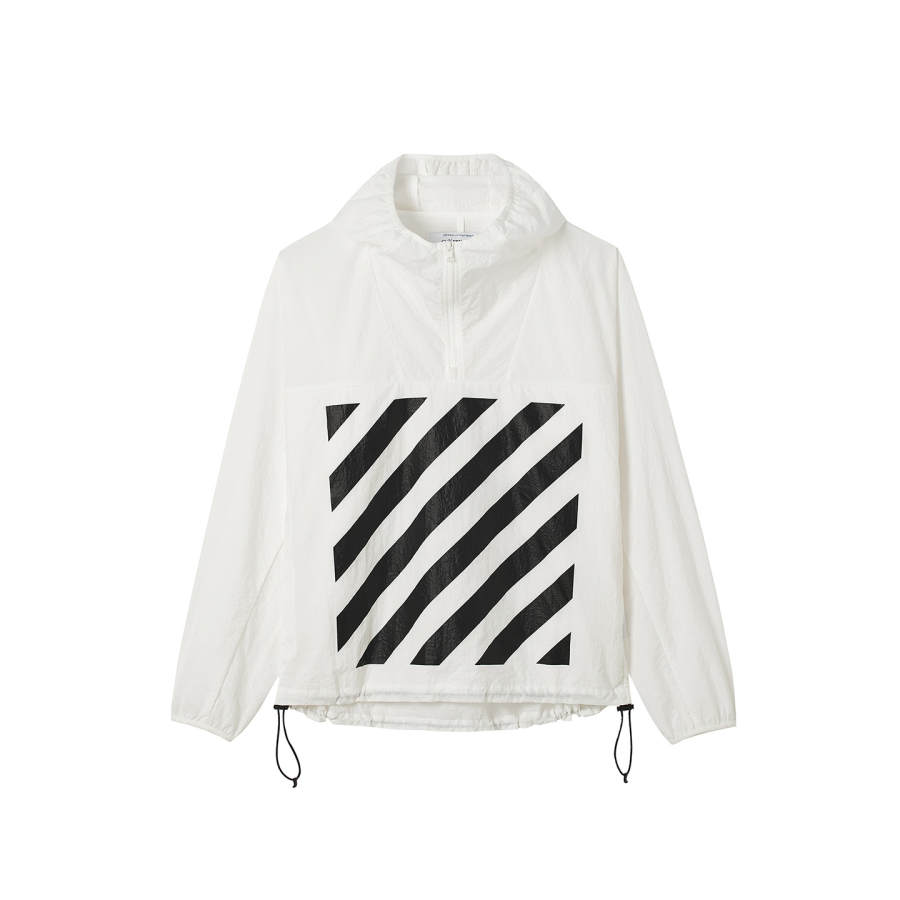 OFF-WHITE OFF WHITE Jackets Unisex Hooded Non Detachable Thin Straight Fit