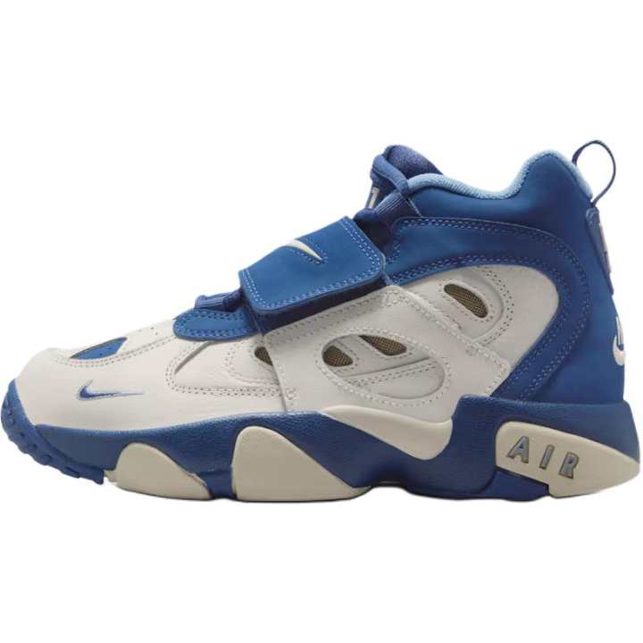 Nike Nike Air Diamond Turf 2 High top Children's Basketball Shoes White Blue Teenagers