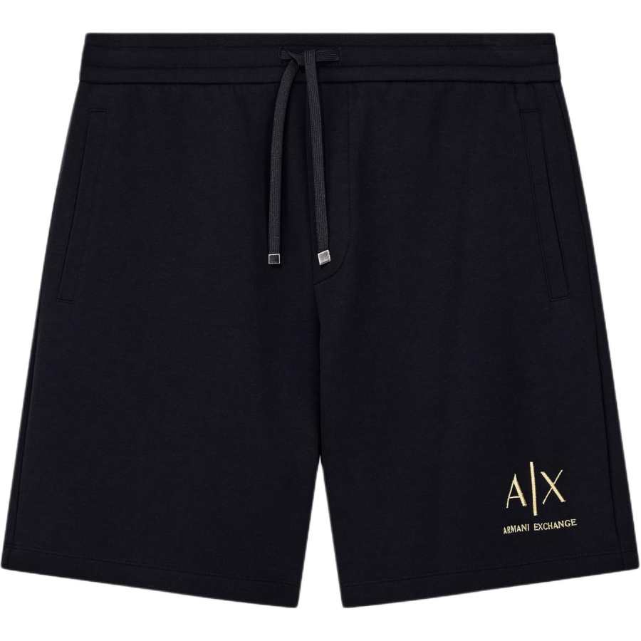 ARMANI EXCHANGE Casual Shorts Men's Black Moderate Straight Fit Pants