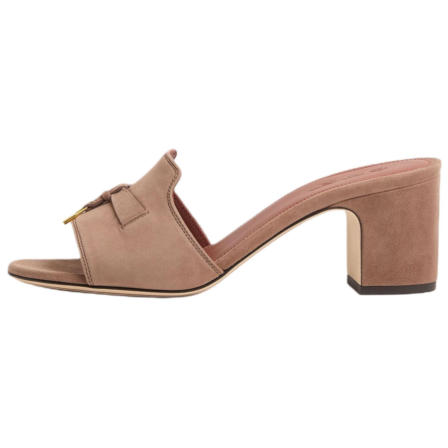 Loro Piana Slide Slippers Women's Fossil Color