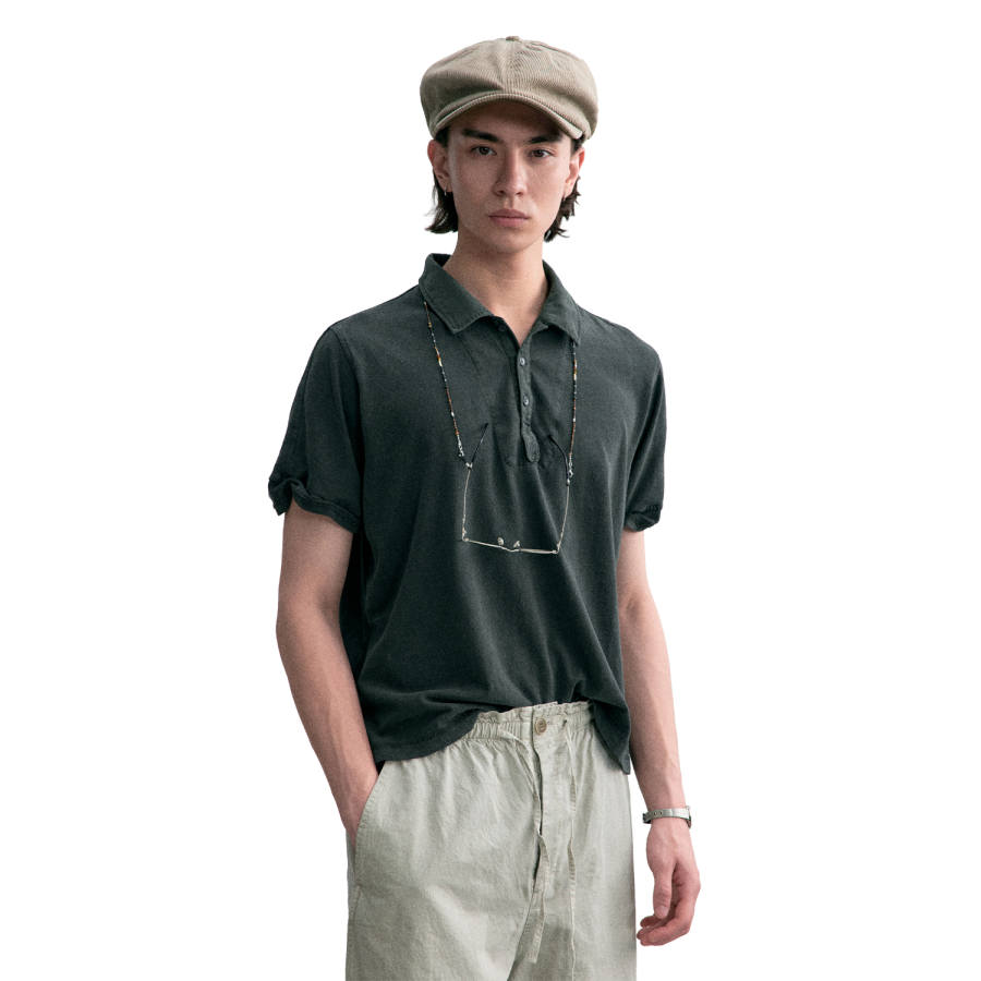 C2H4 Polo Shirts Men's Dark Gray Dark Ash Moderate