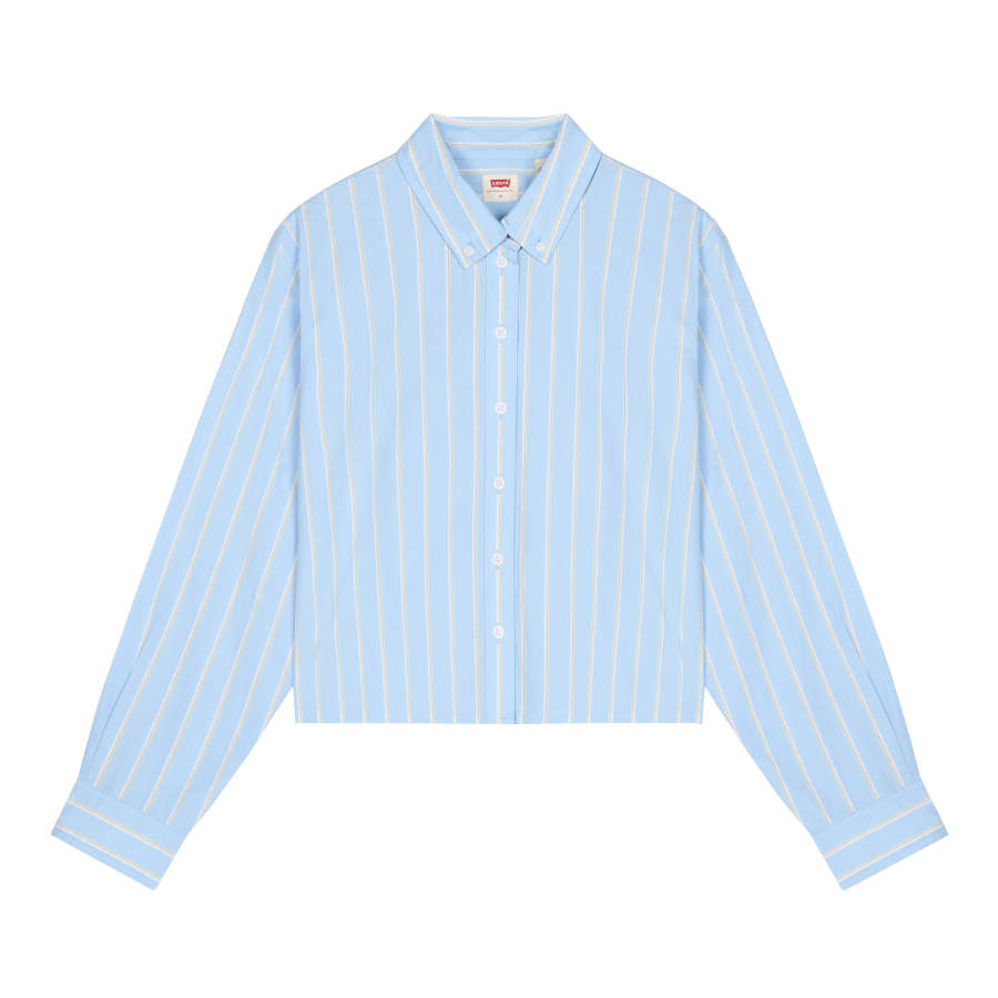 Levis Levis Shirts Women's Light Blue Lapel Thin Straight Fit