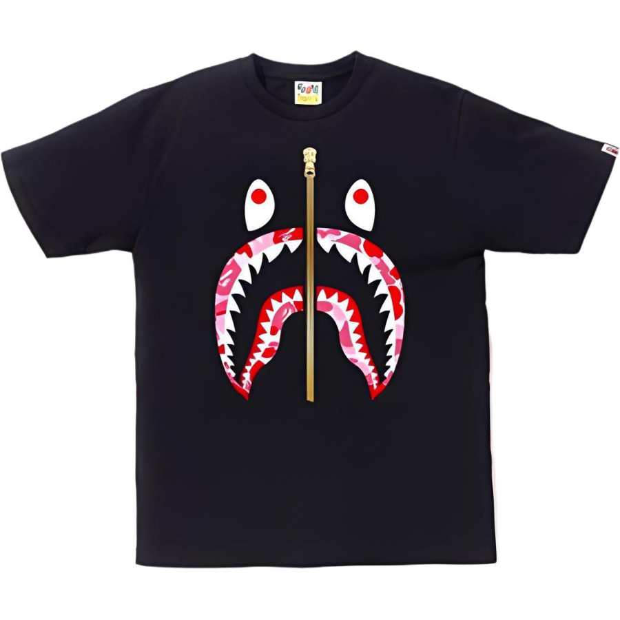 A BATHING APE Shark Series T Shirt Unisex Black