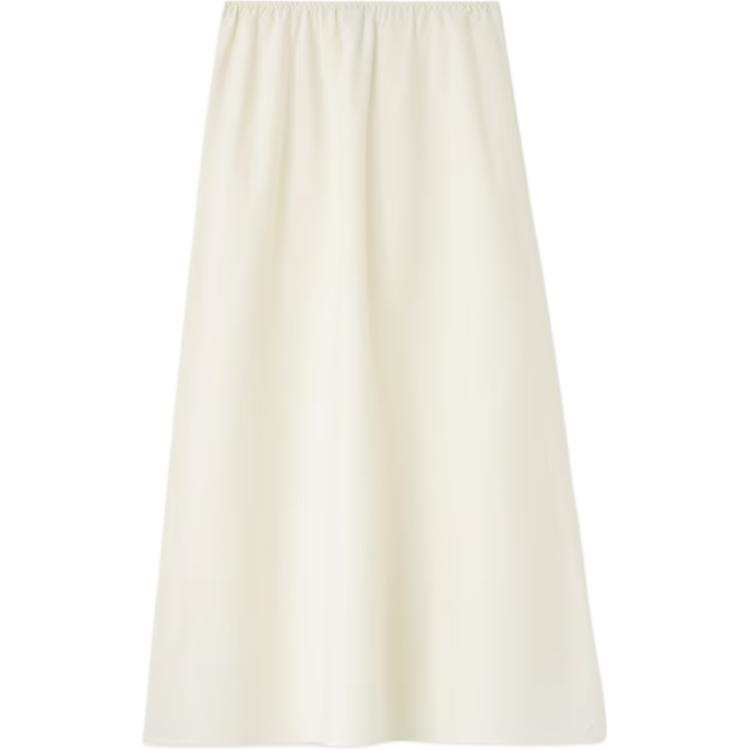 Loro Piana Casual Long Skirts Women's White Moderate Midi Skirt A Line Skirt