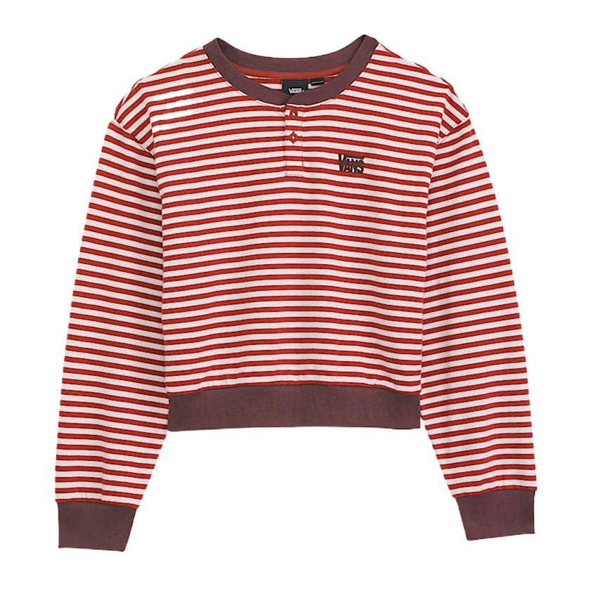 Vans T Shirts Women's Light Petal Pink/Poppy Ash Red Crew Neck Moderate