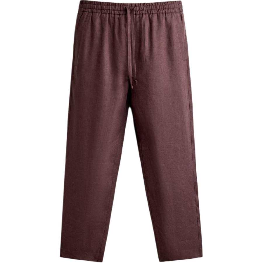 ZARA Casual Pants Men's Dark Red Color Moderate Straight Fit Pants