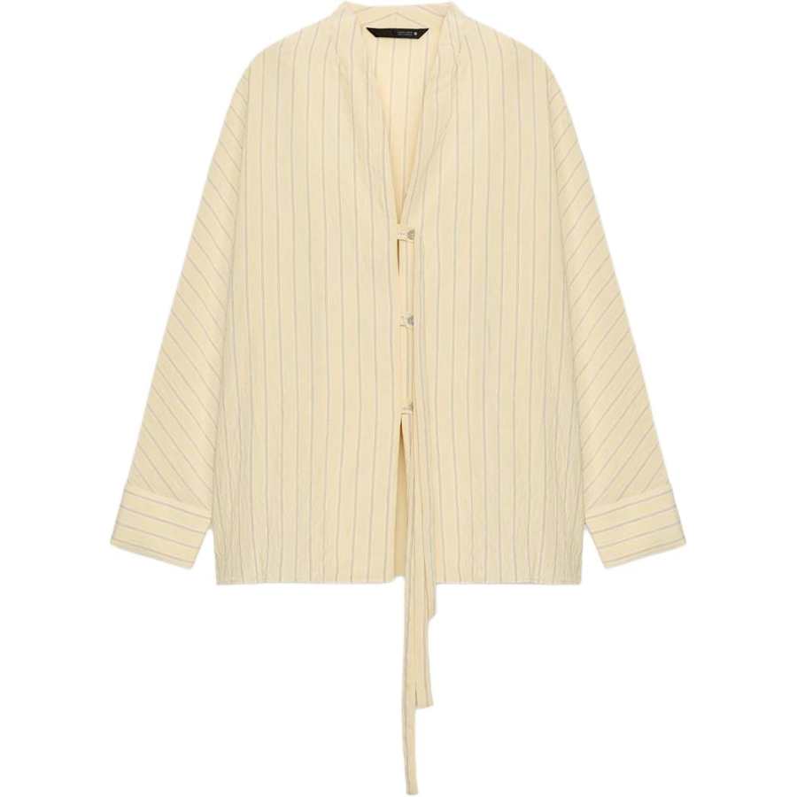 ZARA ZW Shirts Women's Print V Neck