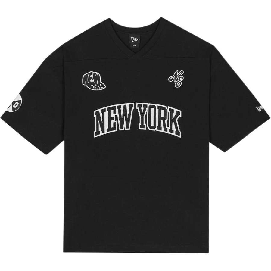 New Era T Shirts Unisex V Neck Moderate Straight Fit