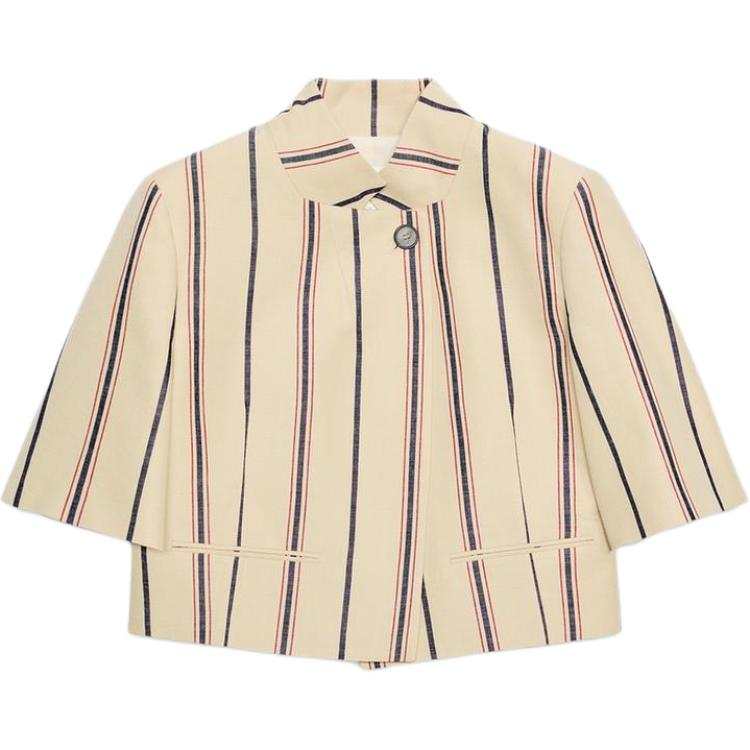ZARA ZW Business Suits Women's Beige Crew Neck