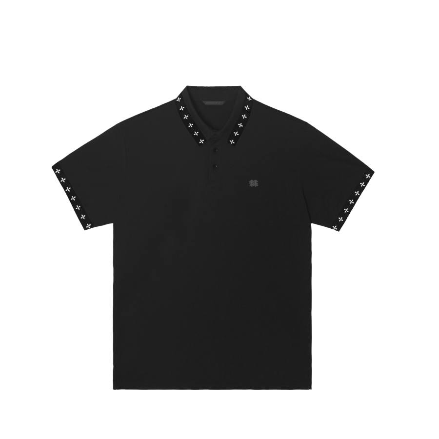 KOLON SPORT Polo Shirts Men's Black/Blk Polo Collar Moderate Other