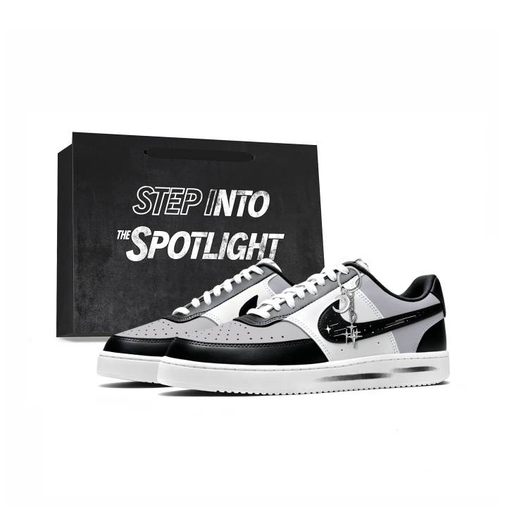 Nike Nike Court Vision 1 Skateboard Shoes Unisex Low Top Black White Gray Multicolor