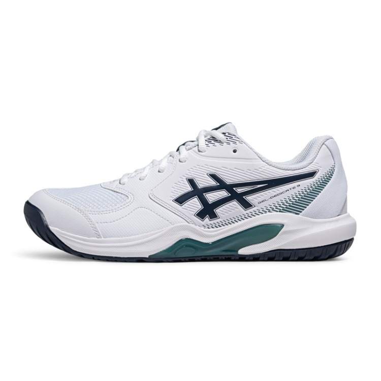 ASICS GEL DEDICATE 9 Tennis Shoes Men's Low Top White/Midnight