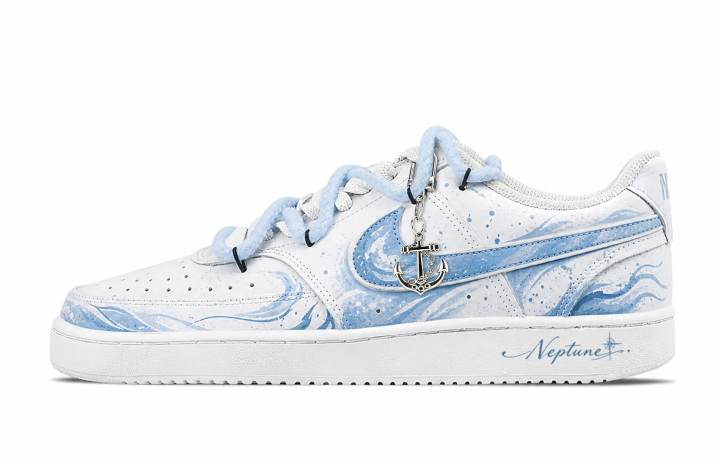 Nike Nike Court Vision 1 Skateboard Shoes Men's Low Top Blue