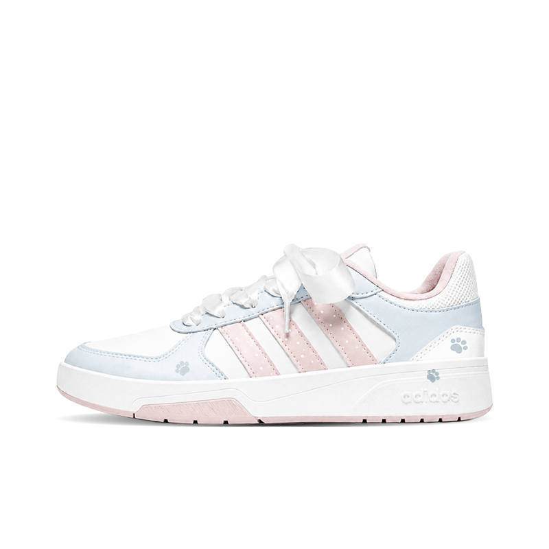 Adidas Adidas COURTBEAT Skateboard Shoes Unisex Low Top Blue/Pink