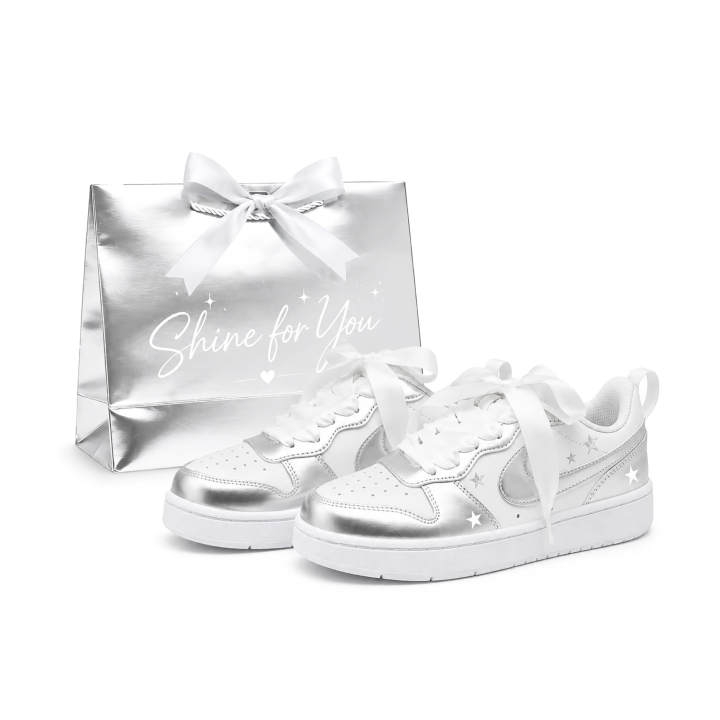 Nike Nike Court Borough 2 Skateboard Shoes Women's Low Top Pink Silver